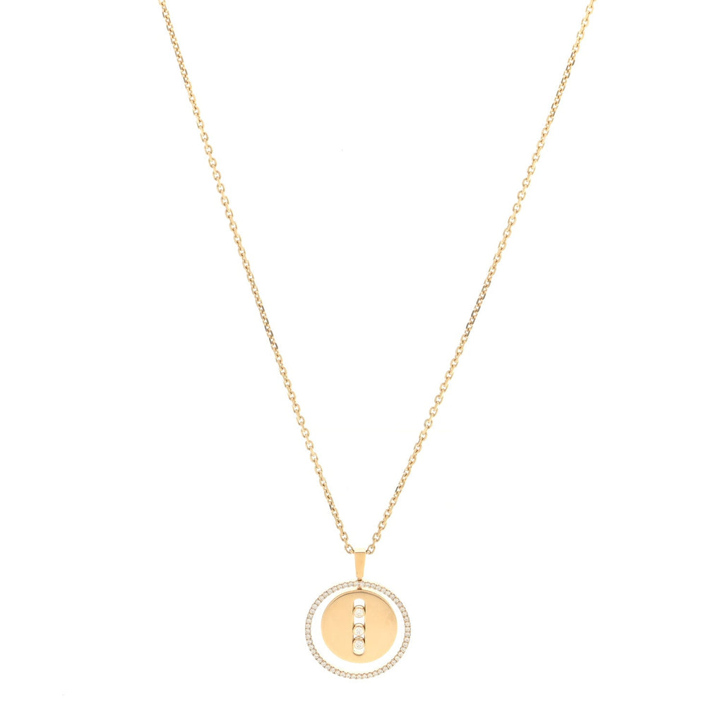 18K Yellow Gold Diamond Medium Lucky Move Pendant Necklace