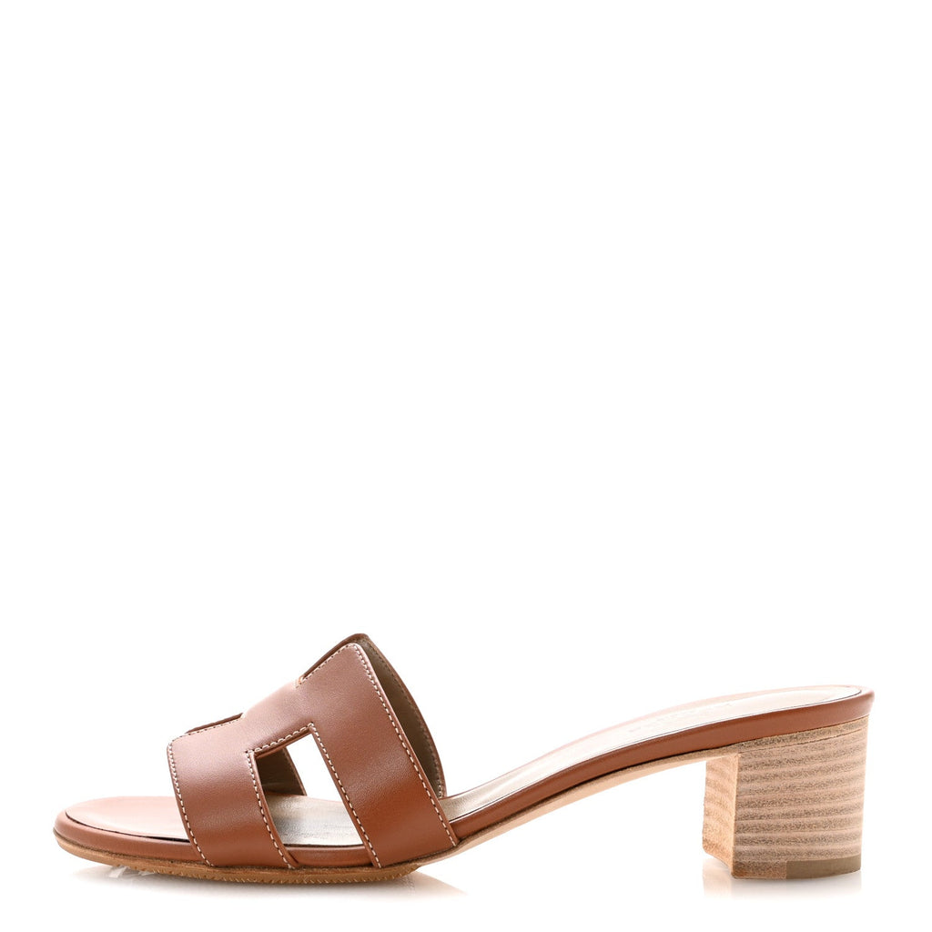 Calfskin Oasis Sandals 36.5 Gold