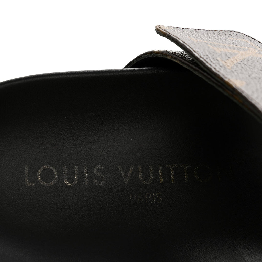 Monogram Bom Dia Mule Sandals 39 Black