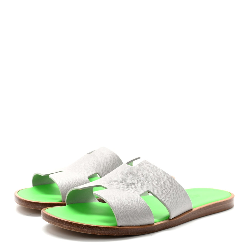 Epsom Mens Izmir Sandals 42 Gris Quartz Vert Fluo