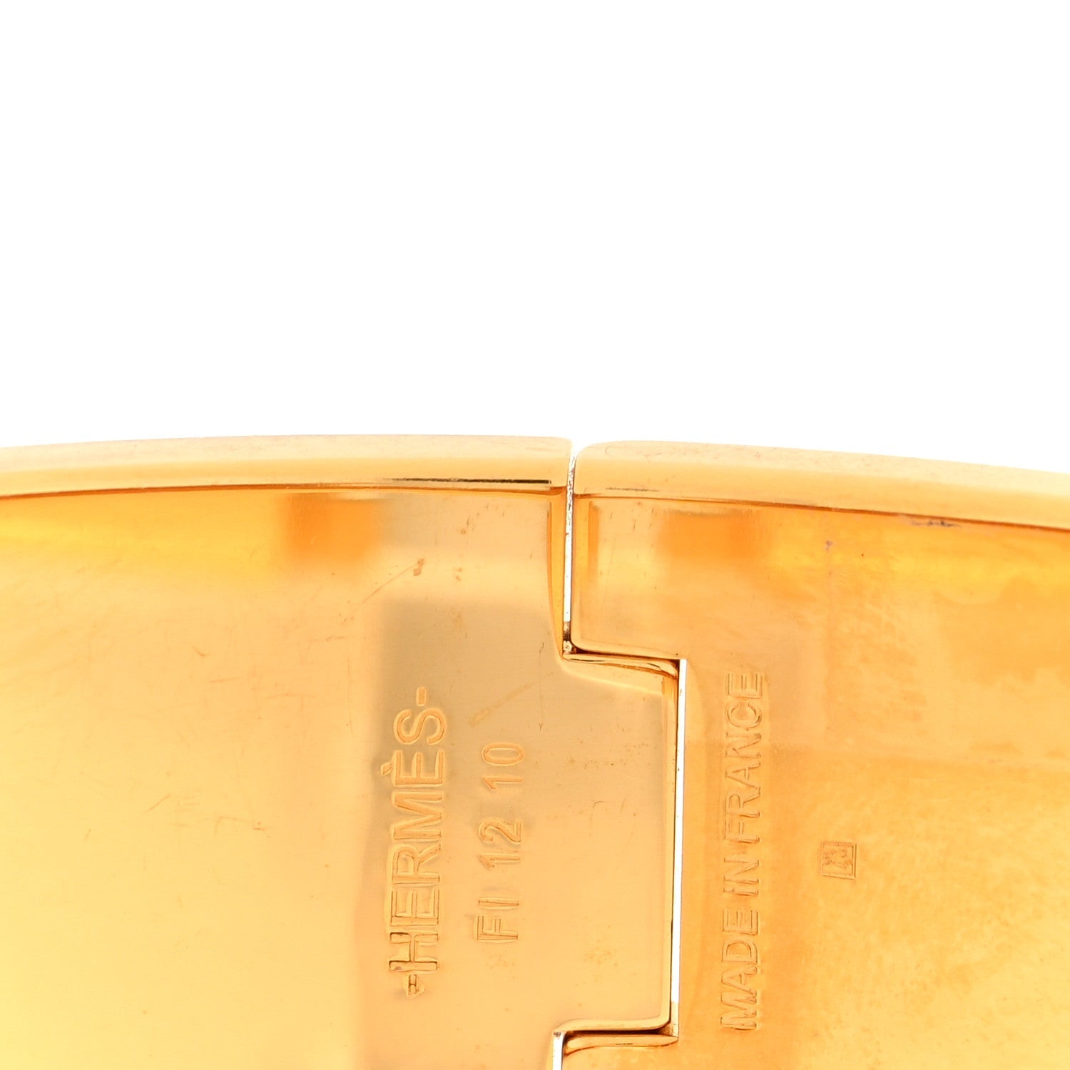 Enamel Wide Clic Clac H Bracelet GM White