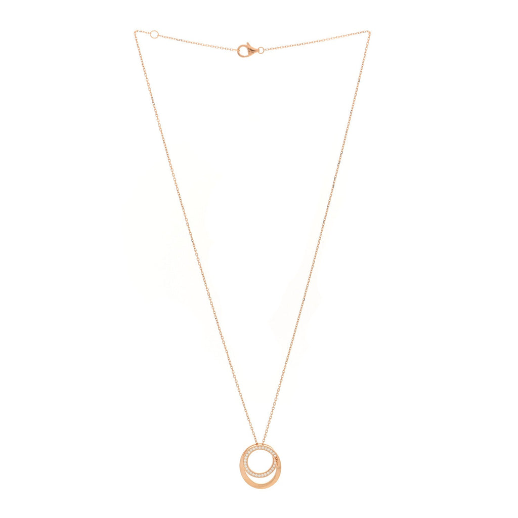 18K Pink Gold Diamond Etincelle De Cartier Pendant Necklace