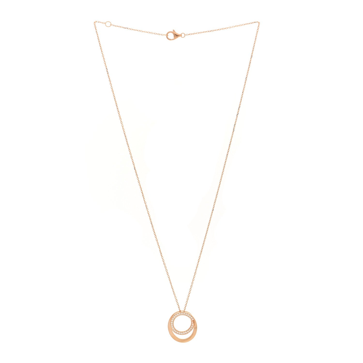 18K Pink Gold Diamond Etincelle De Cartier Pendant Necklace