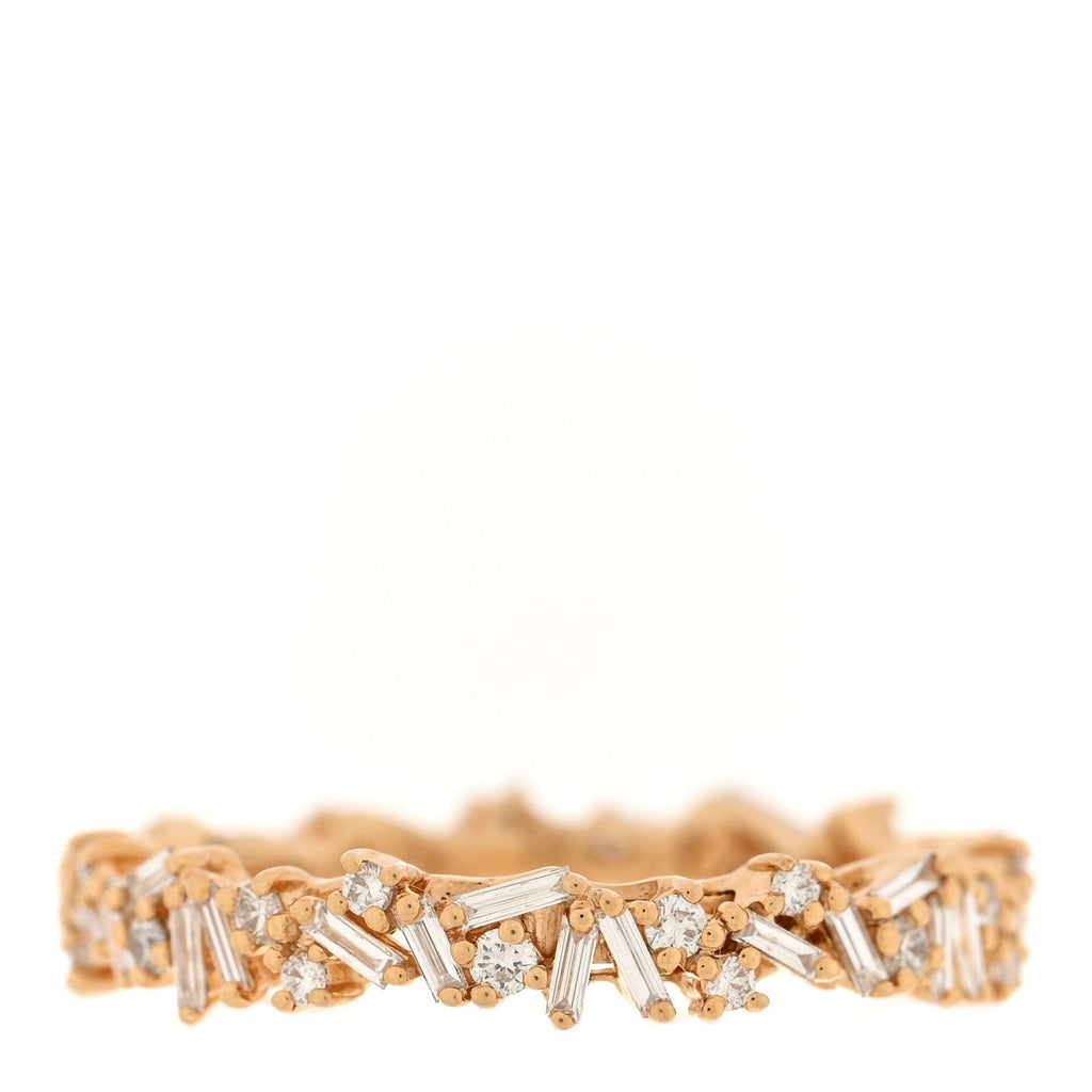 18K Yellow Gold Diamond Fireworks Icon Eternity Ring 54 6.75