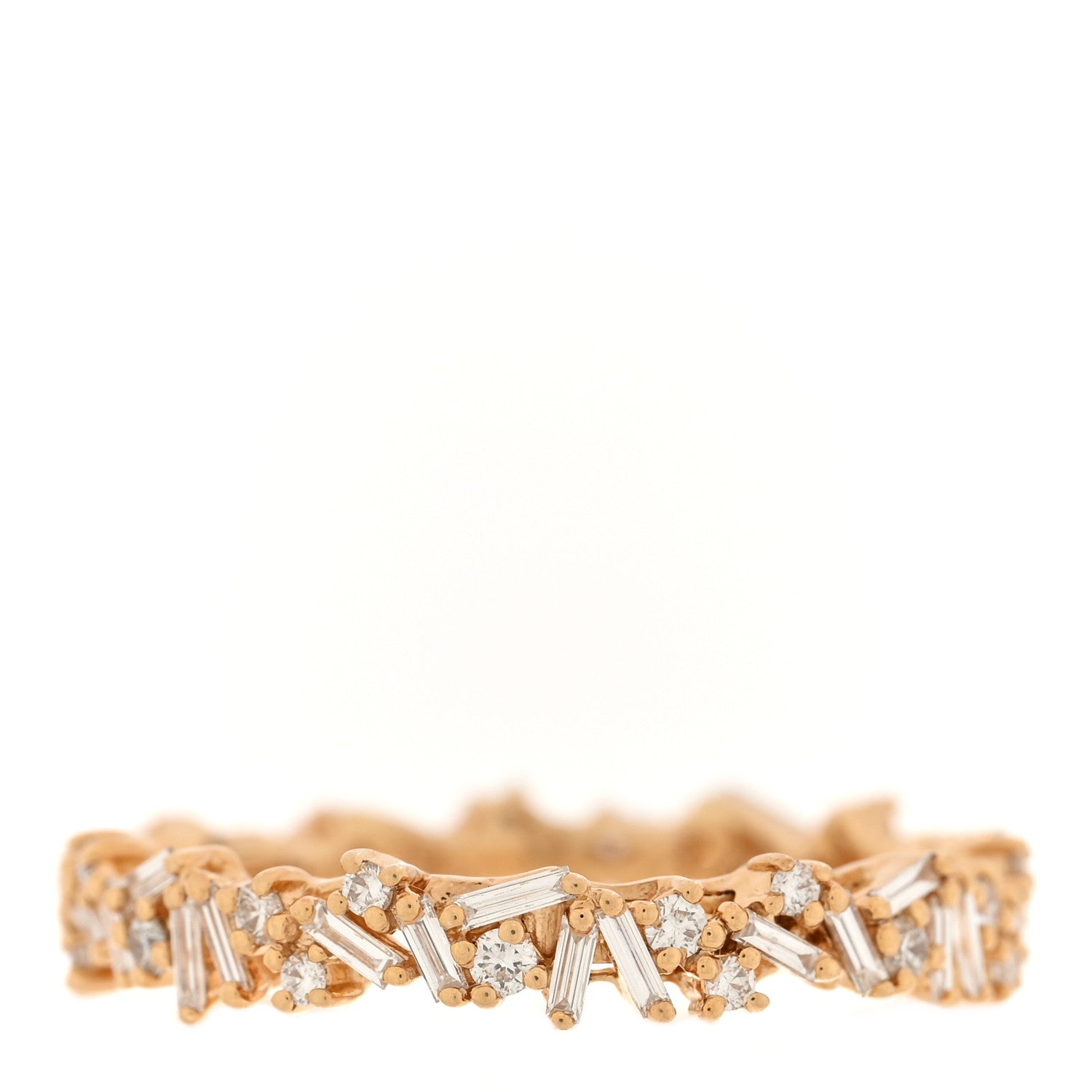 18K Yellow Gold Diamond Fireworks Icon Eternity Ring 54 6.75