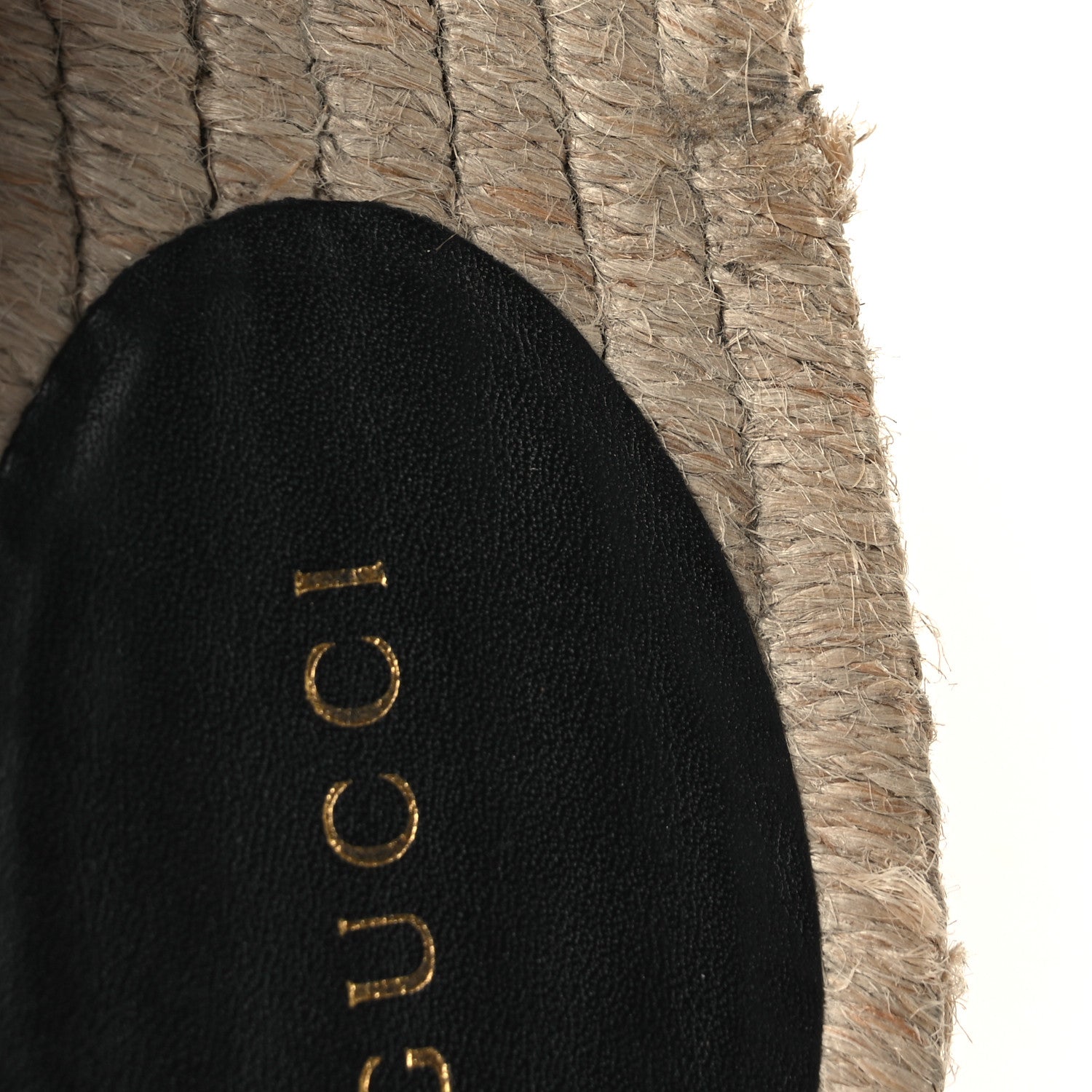 Monogram Matelasse GG Marmont Espadrille 20mm Slide Sandals 40 Beige Ebony Black