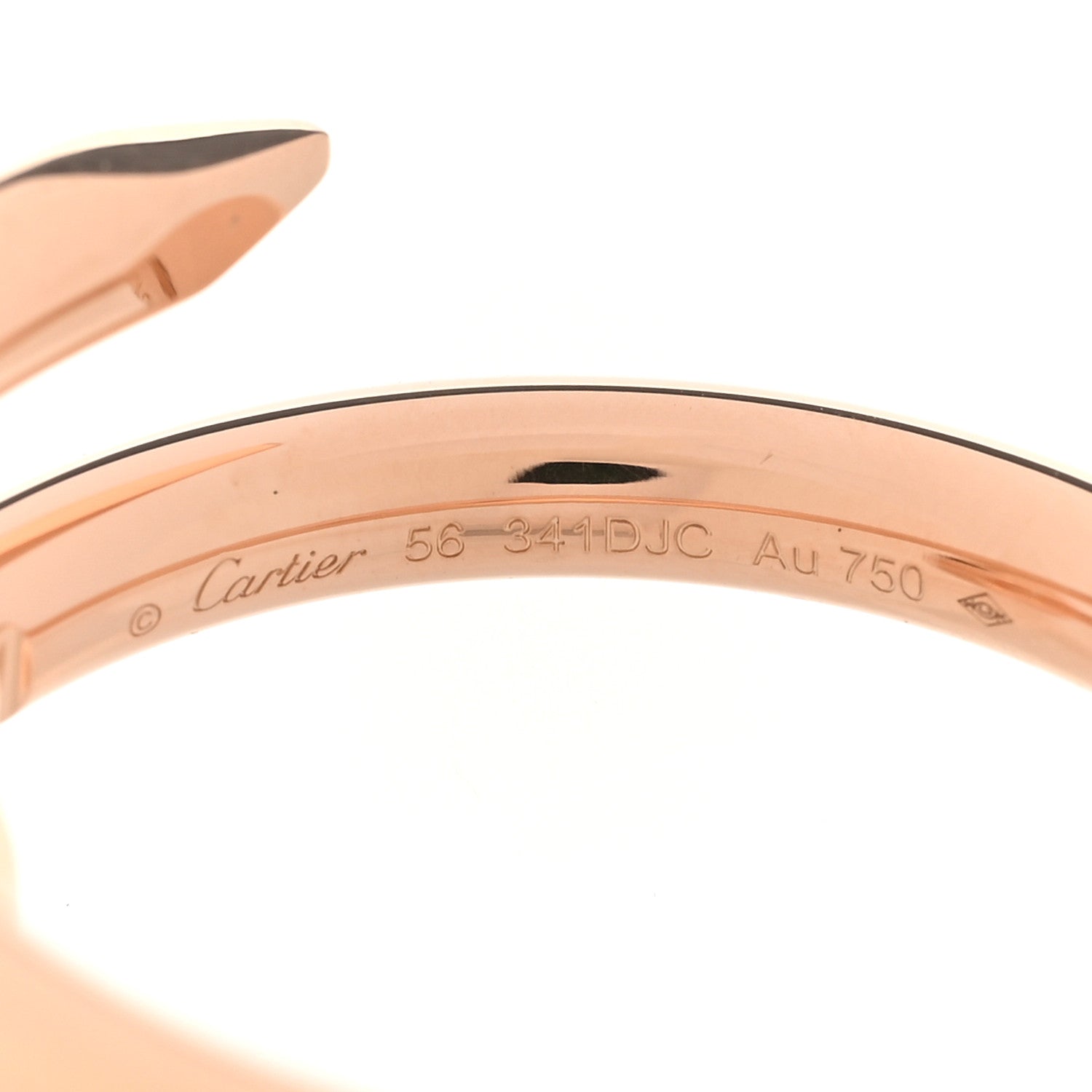 18K Pink Gold Juste Un Clou Ring 56 7.5