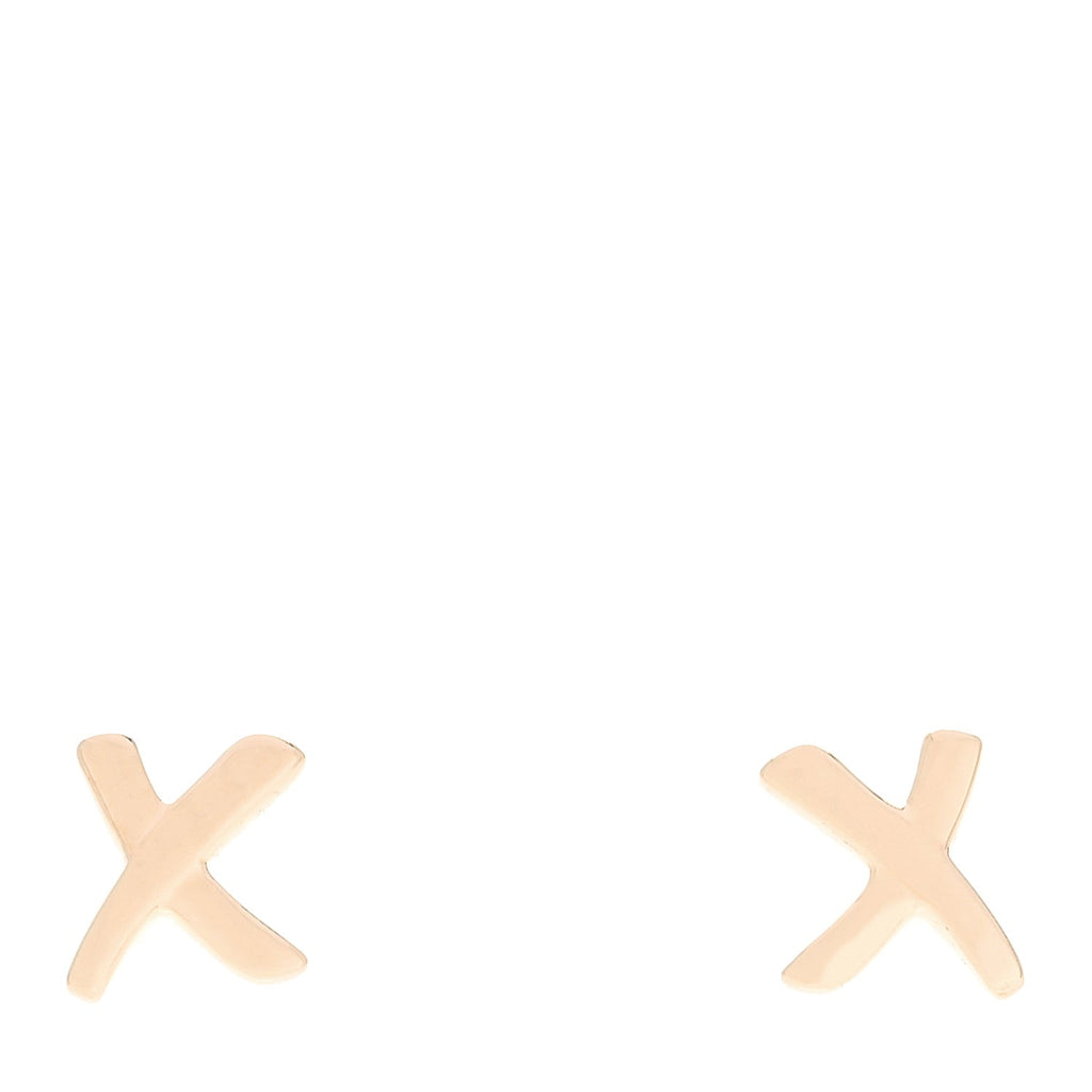 18K Rose Gold Mini Paloma's Graffiti X Earrings