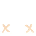 18K Rose Gold Mini Paloma's Graffiti X Earrings
