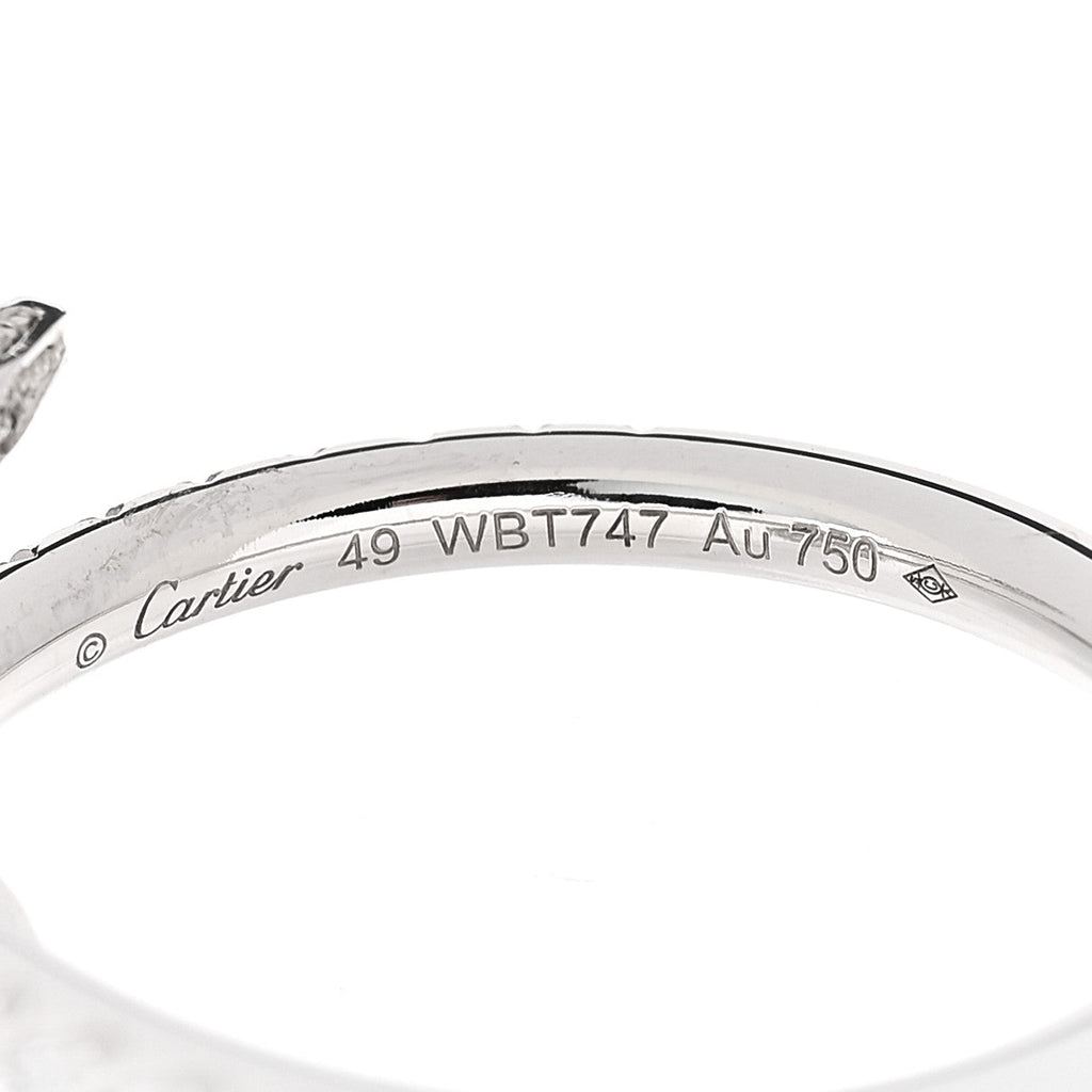 18K White Gold Diamond Juste Un Clou Paved Ring 49 5