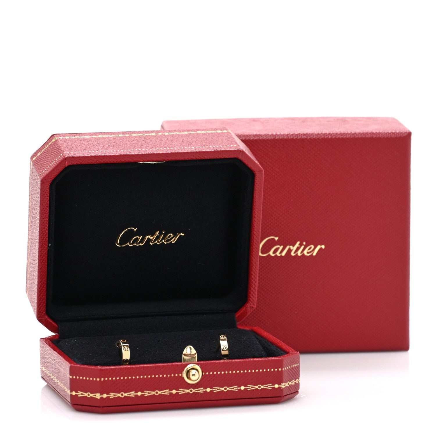 18K Yellow Gold Small LOVE Hoop Earrings