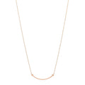 18K Rose Gold Small T Smile Pendant Necklace