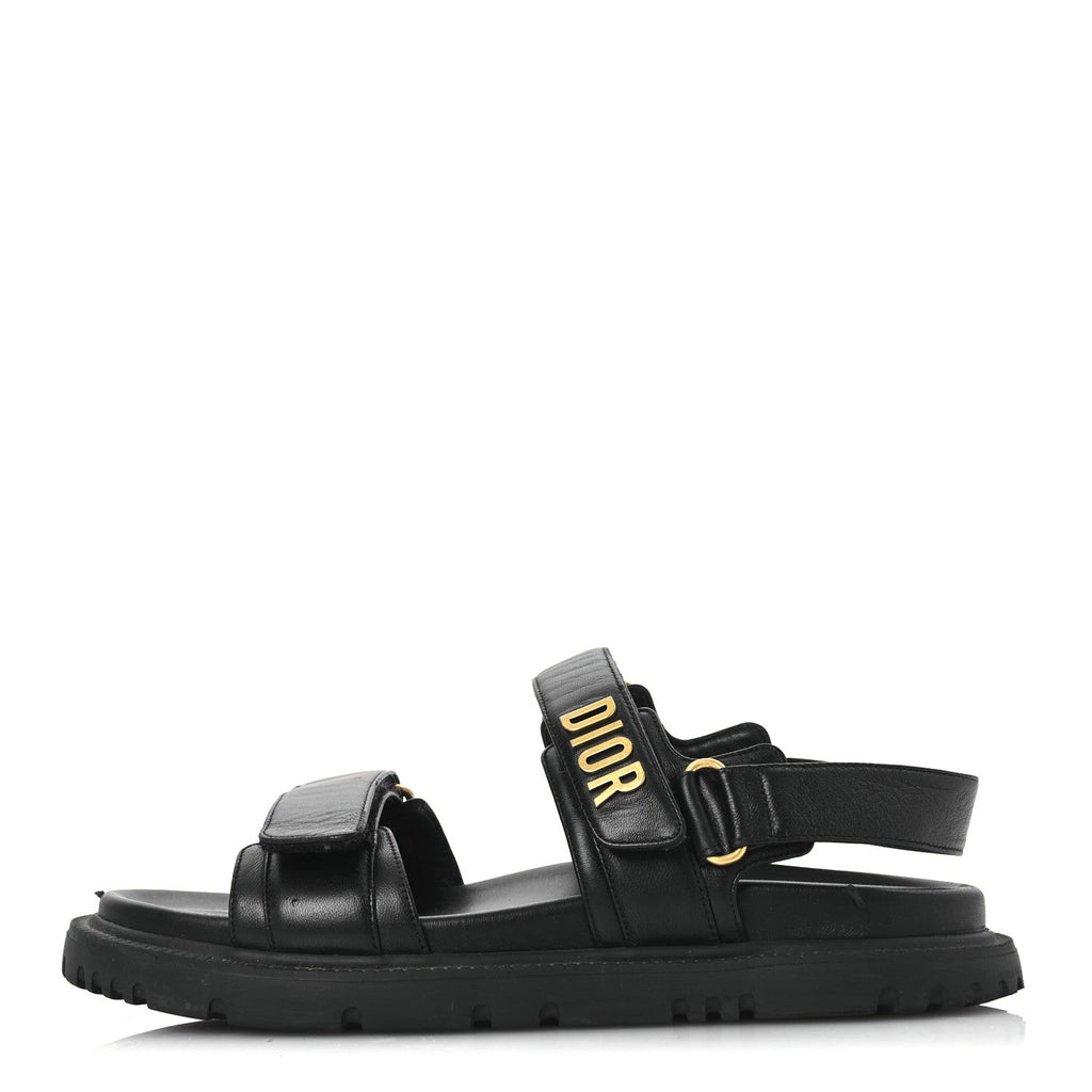Lambskin Dioract 10mm Sandals 39 Black