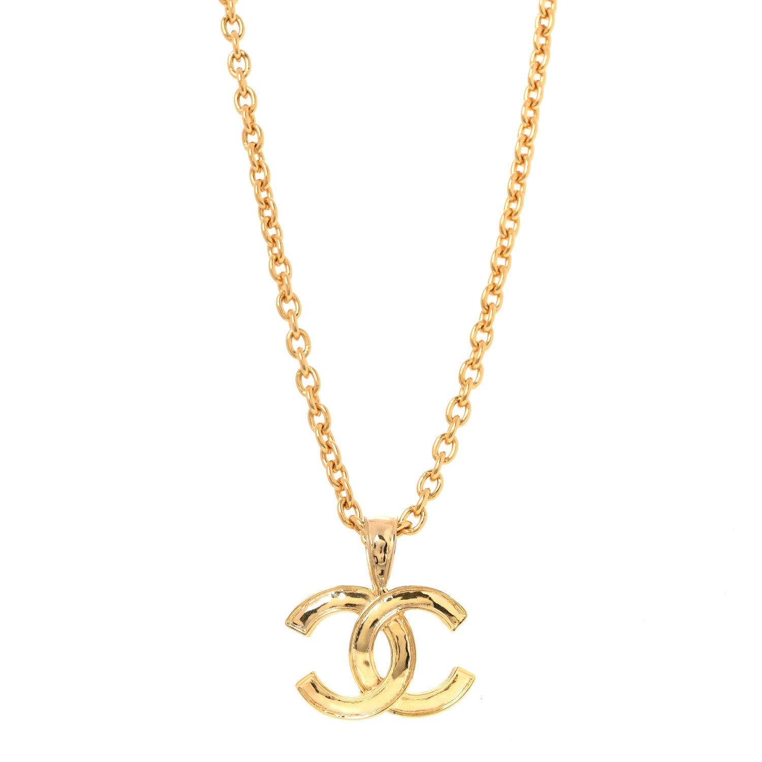 CC Pendant Necklace Gold