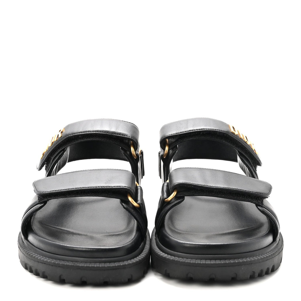 Lambskin Dioract 10mm Sandals 35 Black