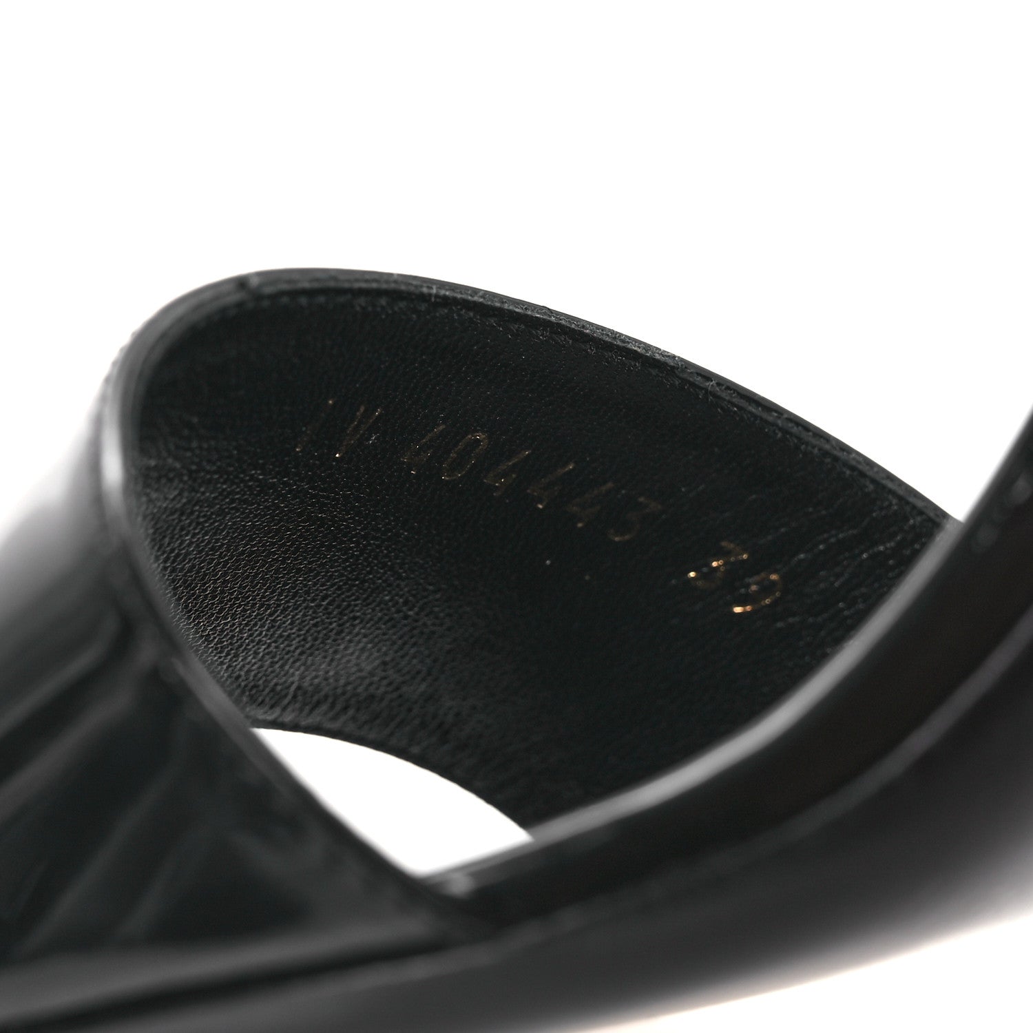 Patent Calfskin Fetish 105 Sandal 39 Black