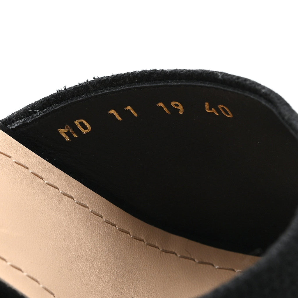 Cotton Embroidered Dway 85mm Slide Sandals 40 Black