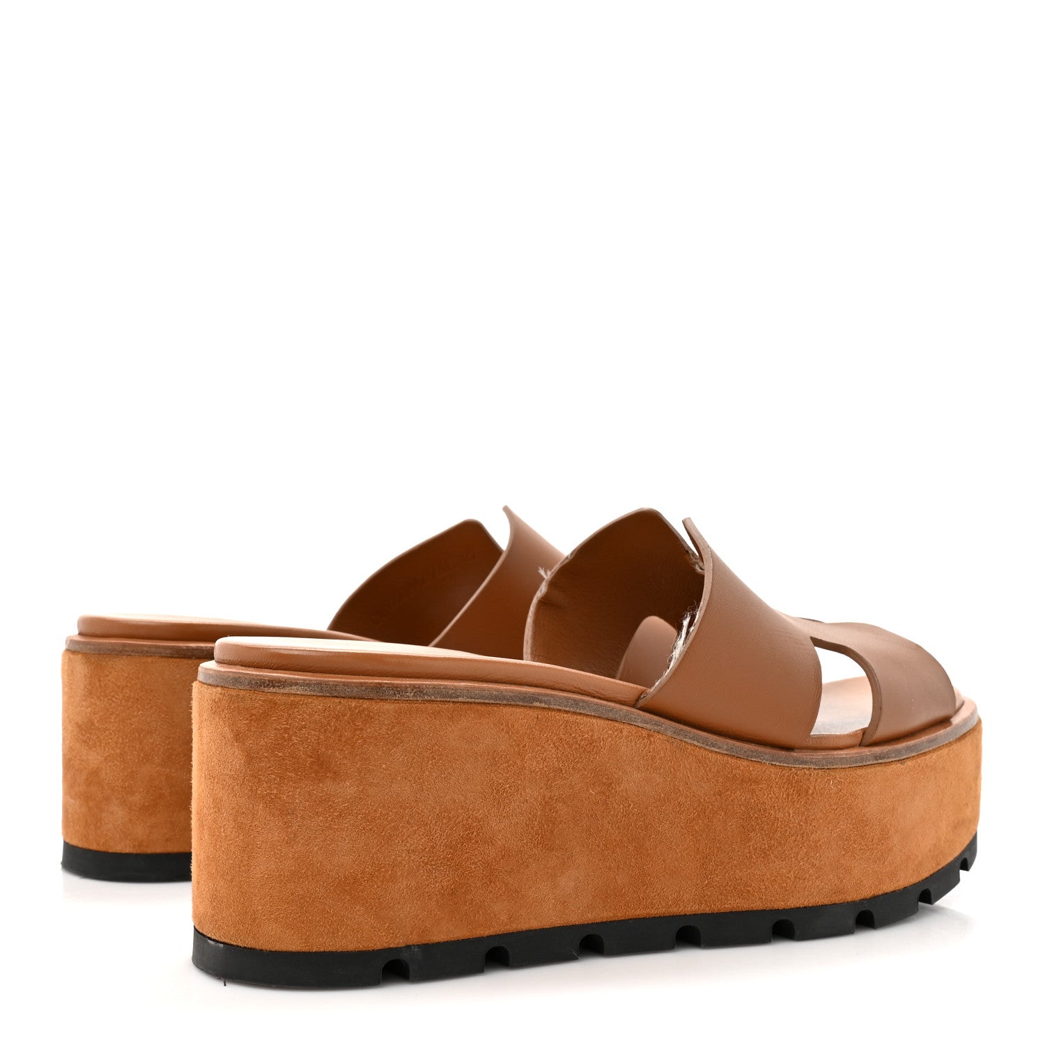Calfskin Suede Goatskin Eze 30 Sandals 37 Marron Glaise