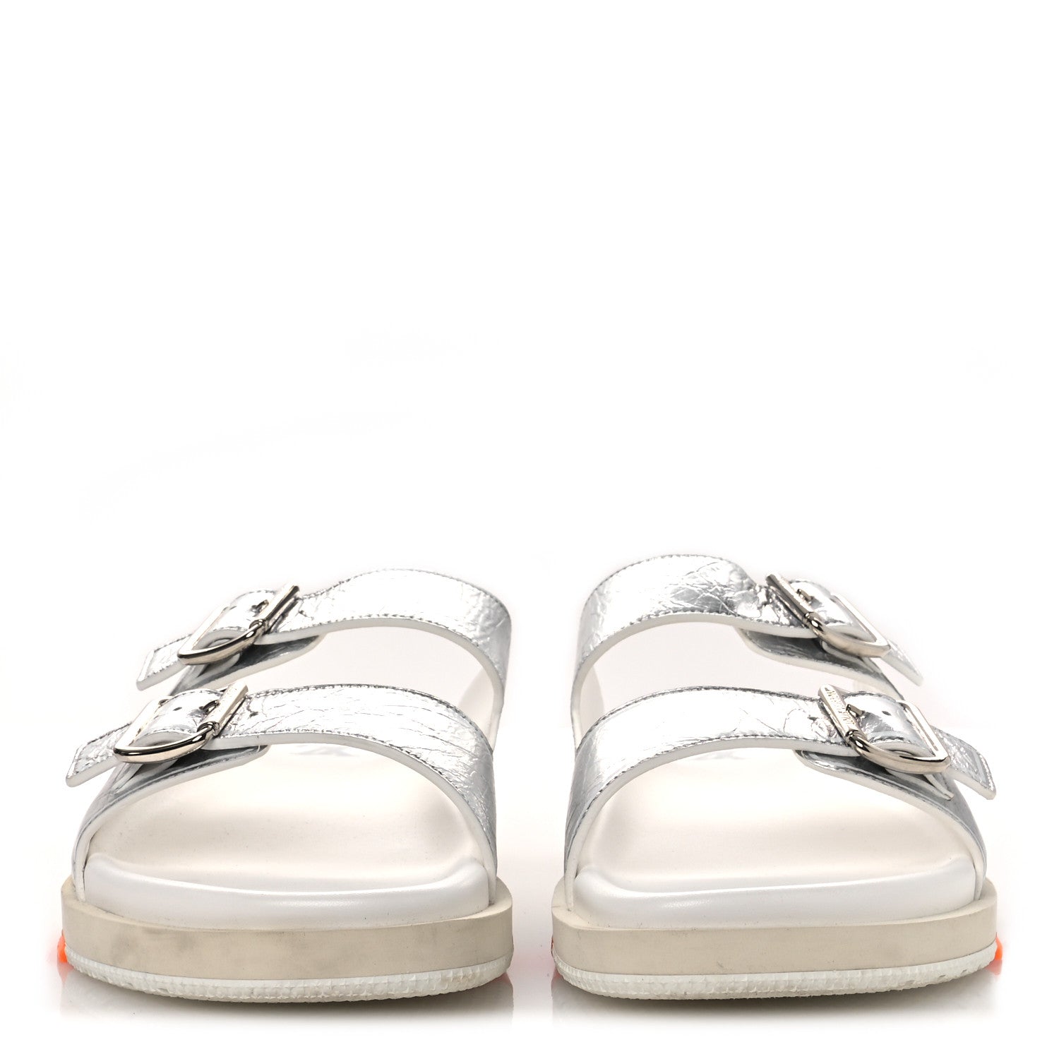 Metallic Mix Materials Mens LV Script Trainer Mules 11 Silver Multicolor