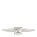 Platinum Diamond .27ct Solitaire Square Cut Engagement Ring 46 3.75