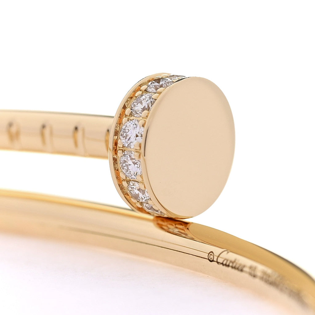 18K Yellow Gold Diamond Small Juste Un Clou Bracelet 15