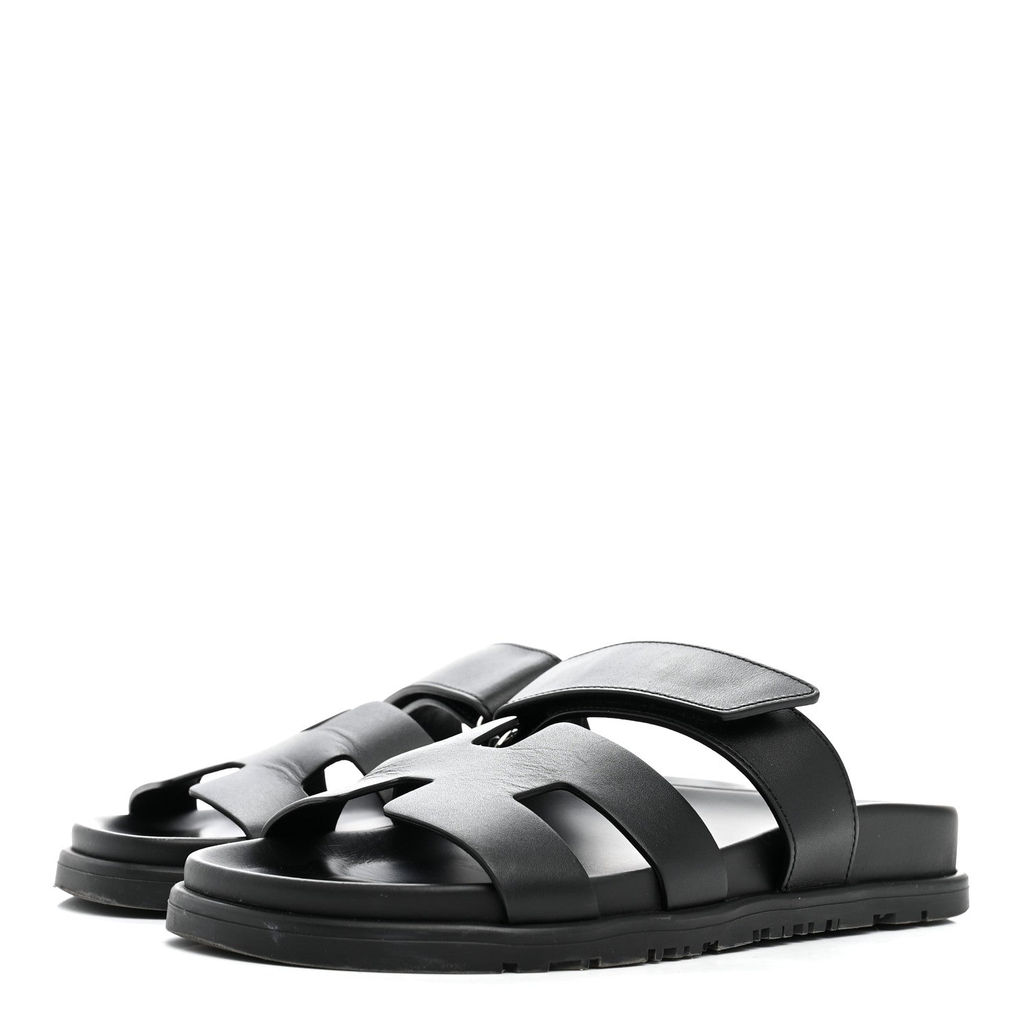 Calfskin Womens Chypre Sandals 35.5 Black