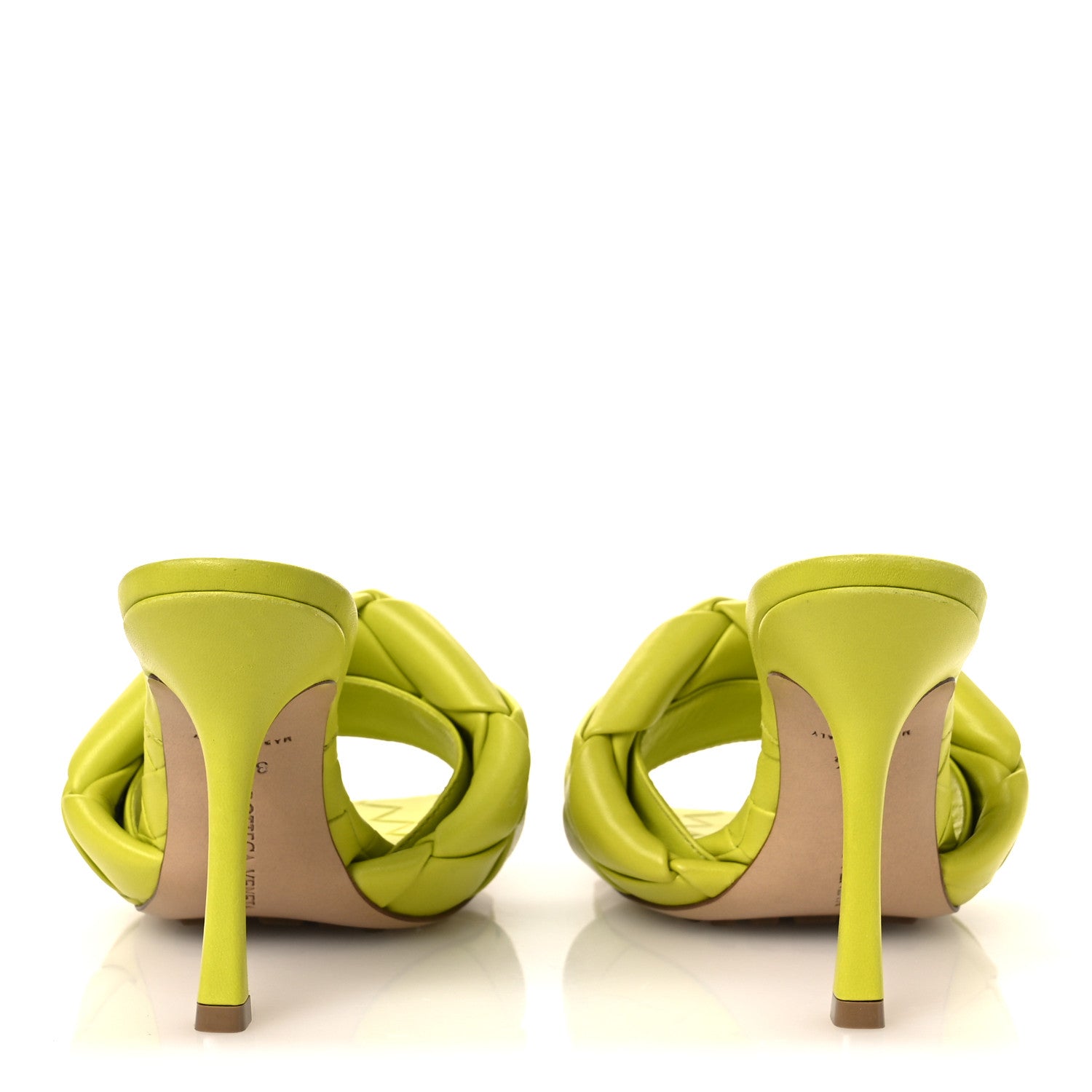 Nappa Maxi Intrecciato Lido 90mm Mule Sandals 36.5 Kiwi