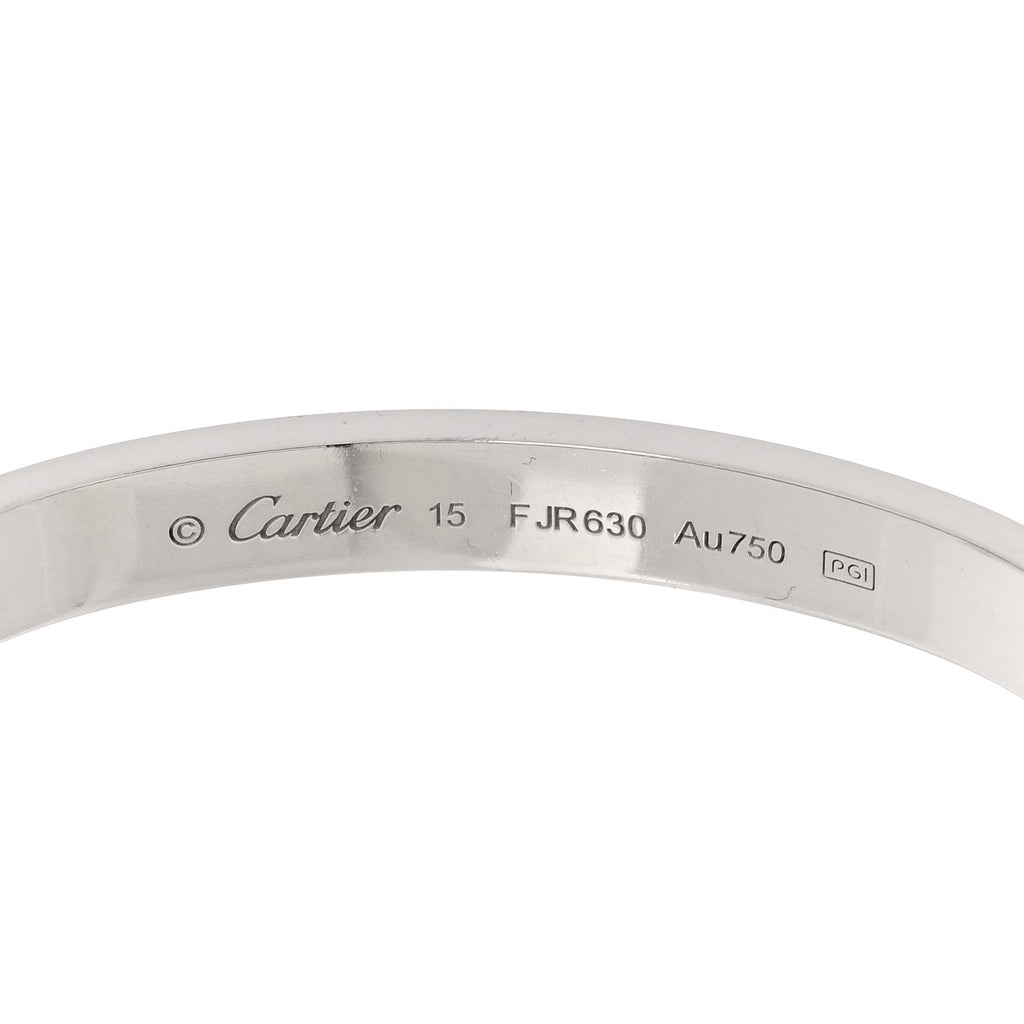 18K White Gold LOVE Bracelet 15