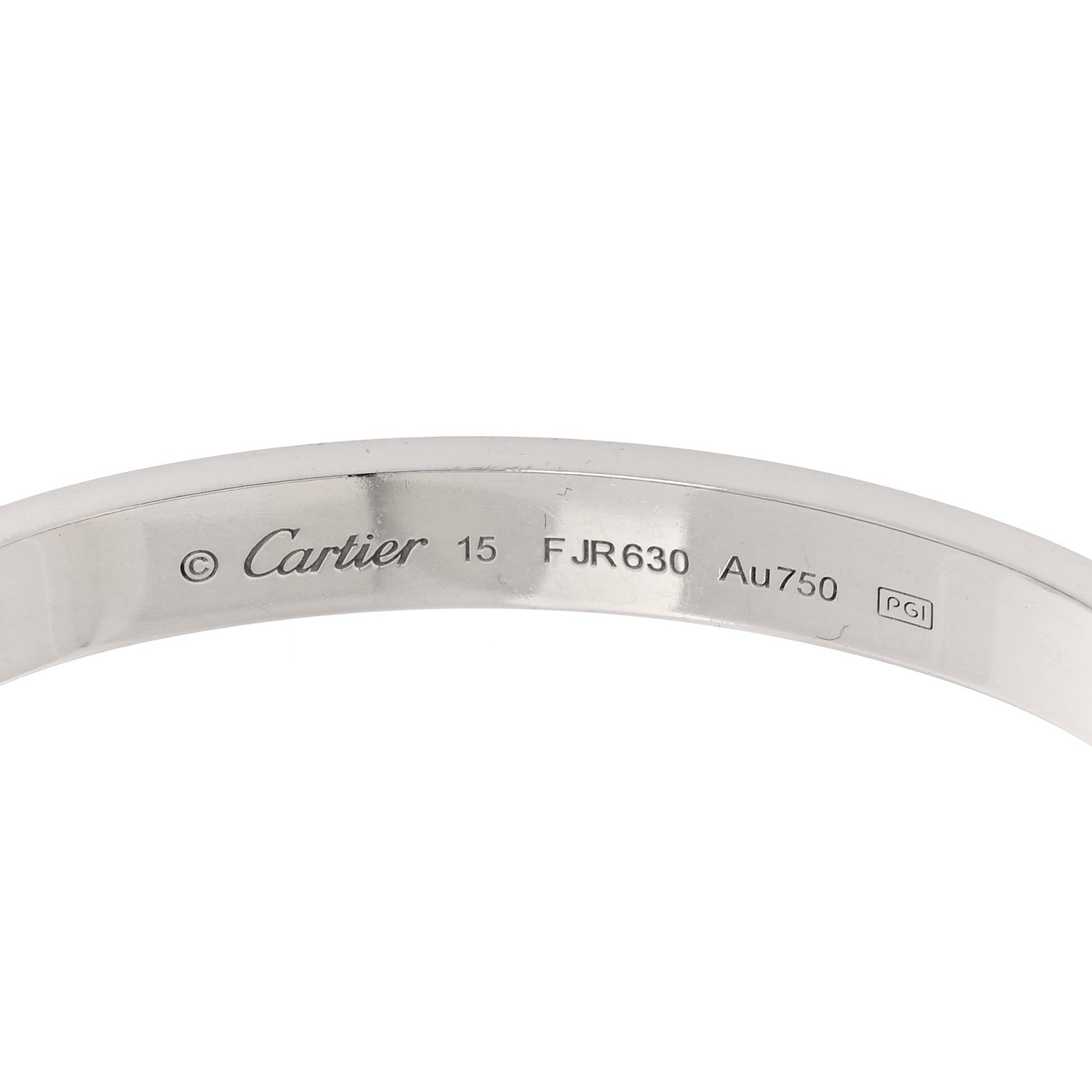 18K White Gold LOVE Bracelet 15
