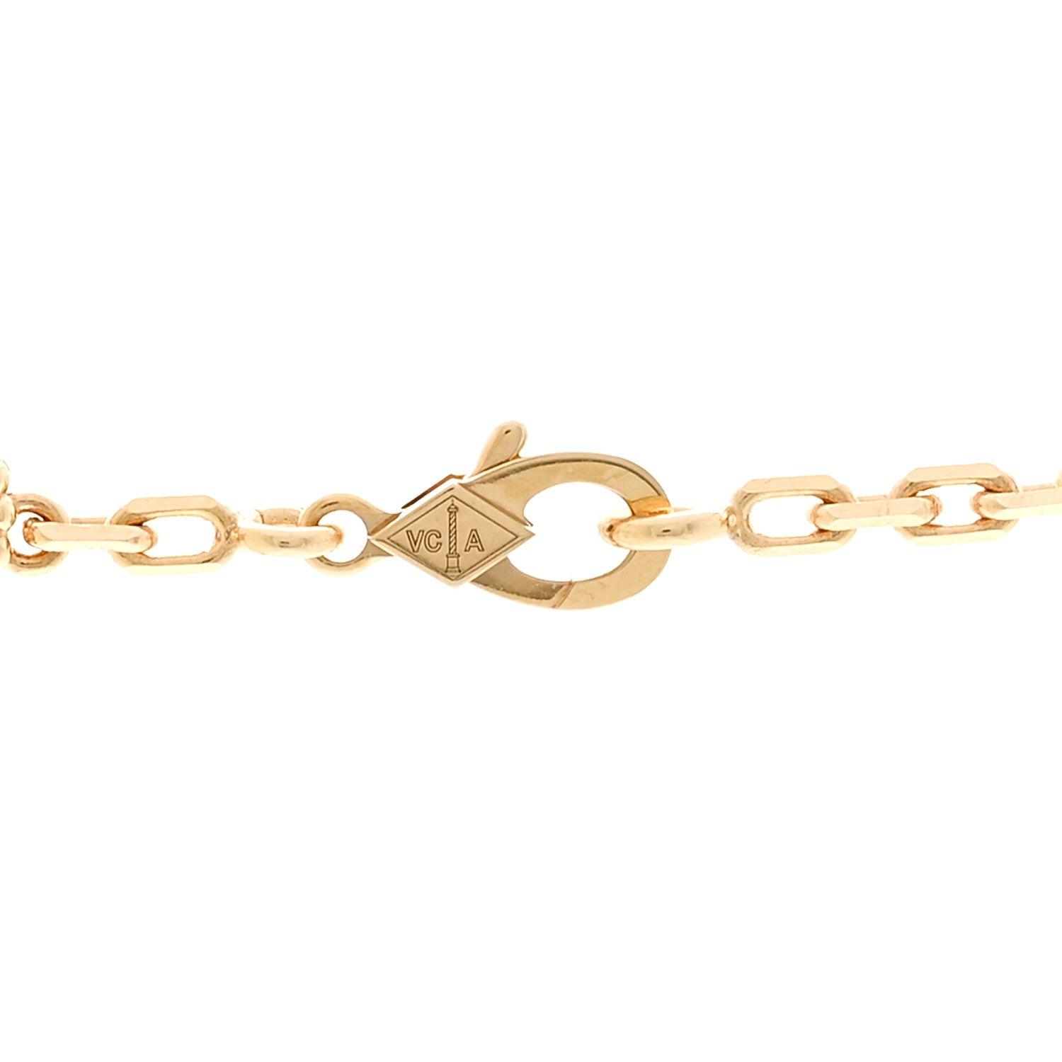 18K Yellow Gold Black Onyx 10 Motifs Vintage Alhambra Necklace