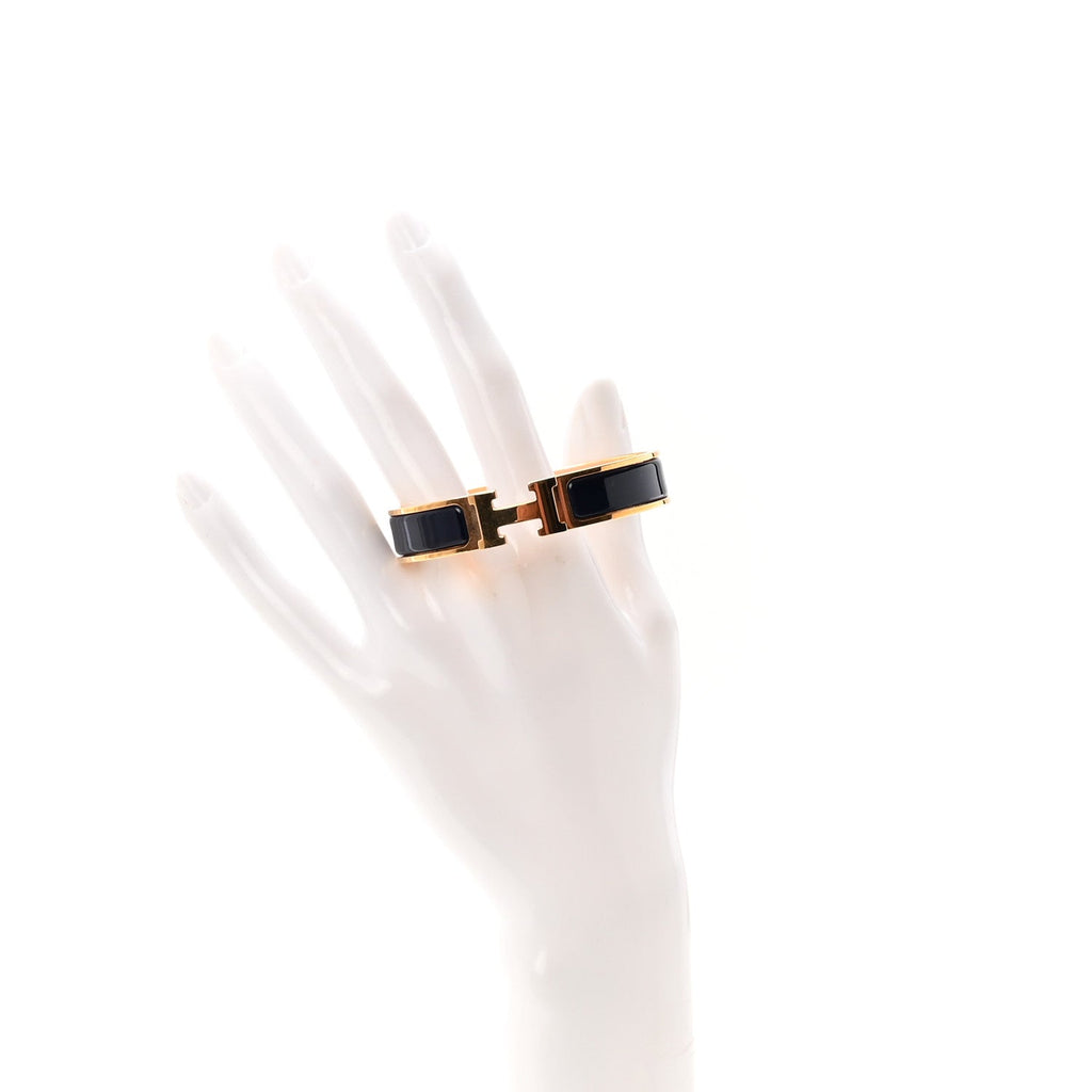 Enamel Narrow Clic Clac H Bracelet PM Bleu Abysse