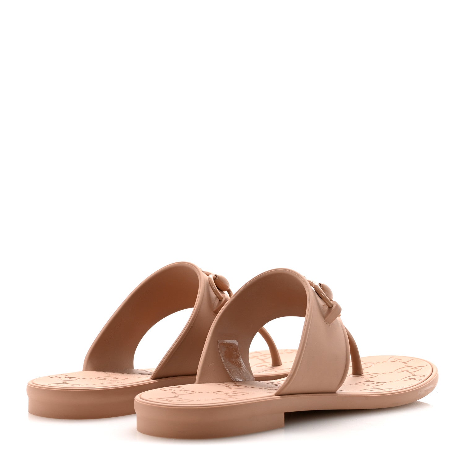 Rubber Womens Horsebit Thong Sandals 36 Vintage Camel