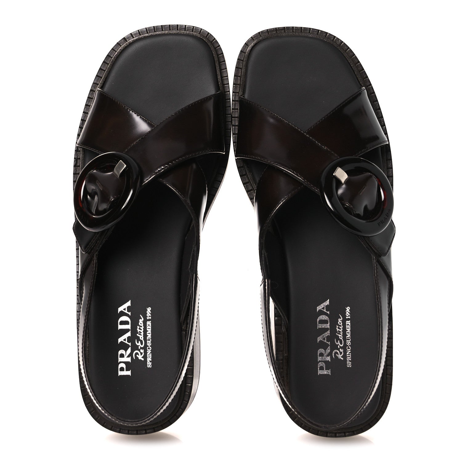 Spazzolato Fume Re-Edition 1996 Buckle Sandals 41 Bruciato