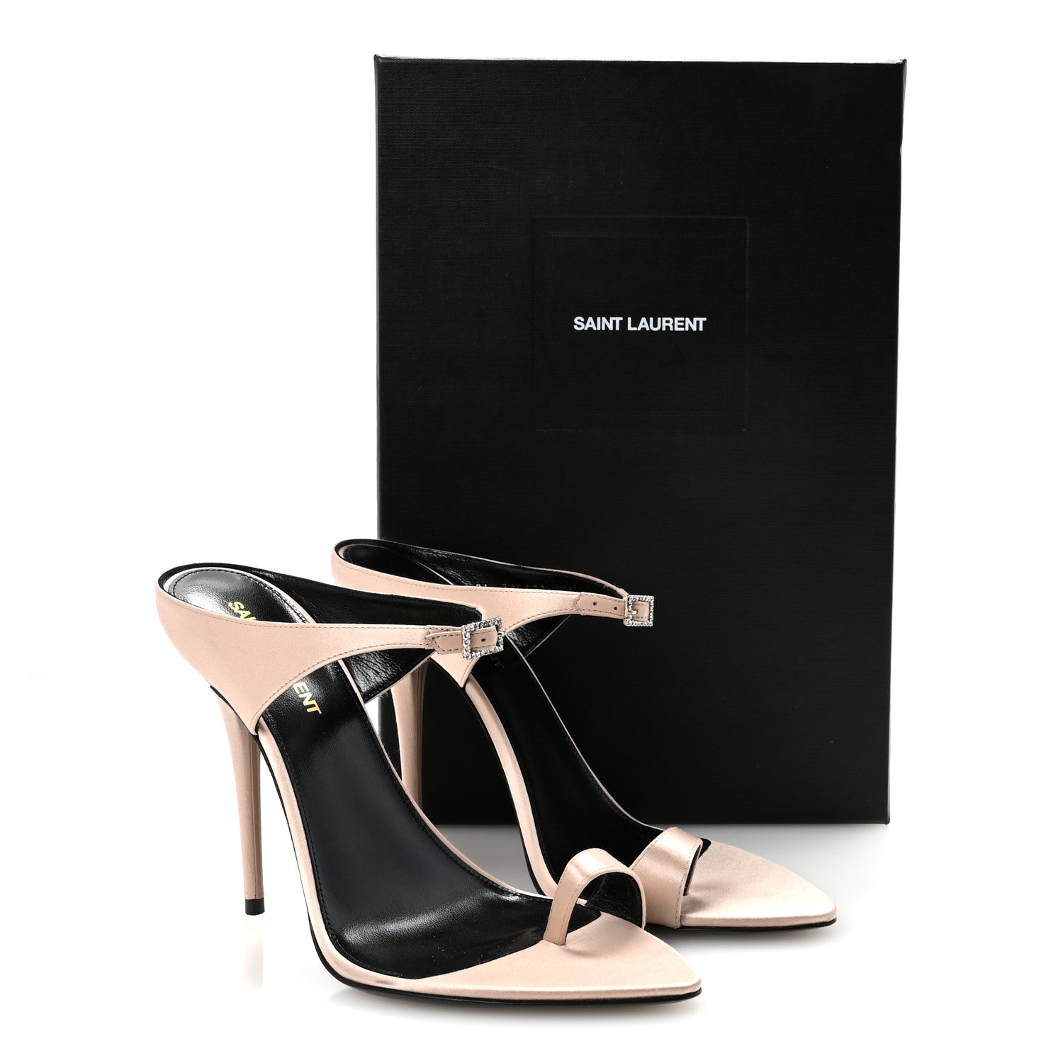 Crepe Satin Dive 110 Mule Sandals 38.5 38.5 Genuine Nude