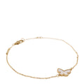 18K Yellow Gold Mother of Pearl Sweet Alhambra Butterfly Bracelet