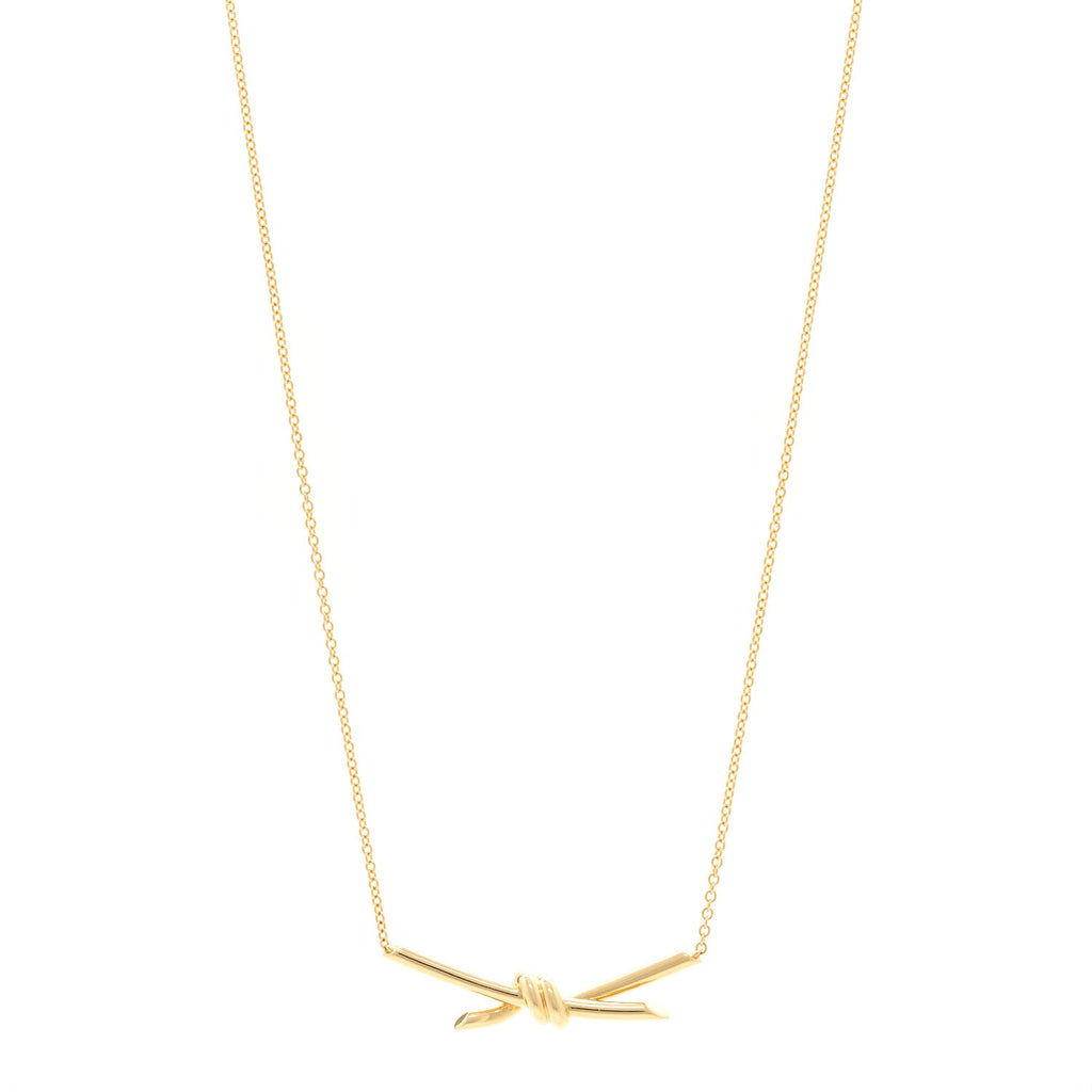 18K Yellow Gold Knot Necklace