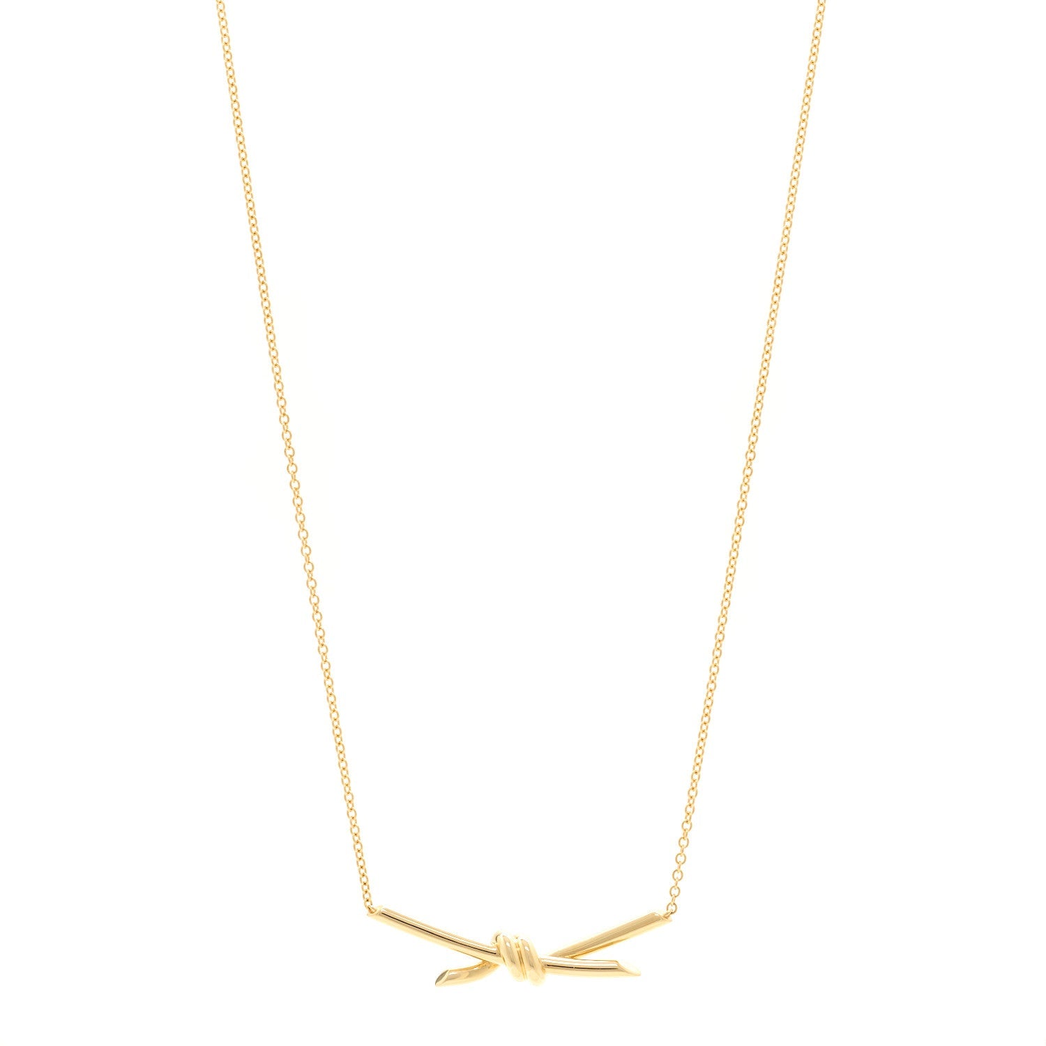 18K Yellow Gold Knot Necklace