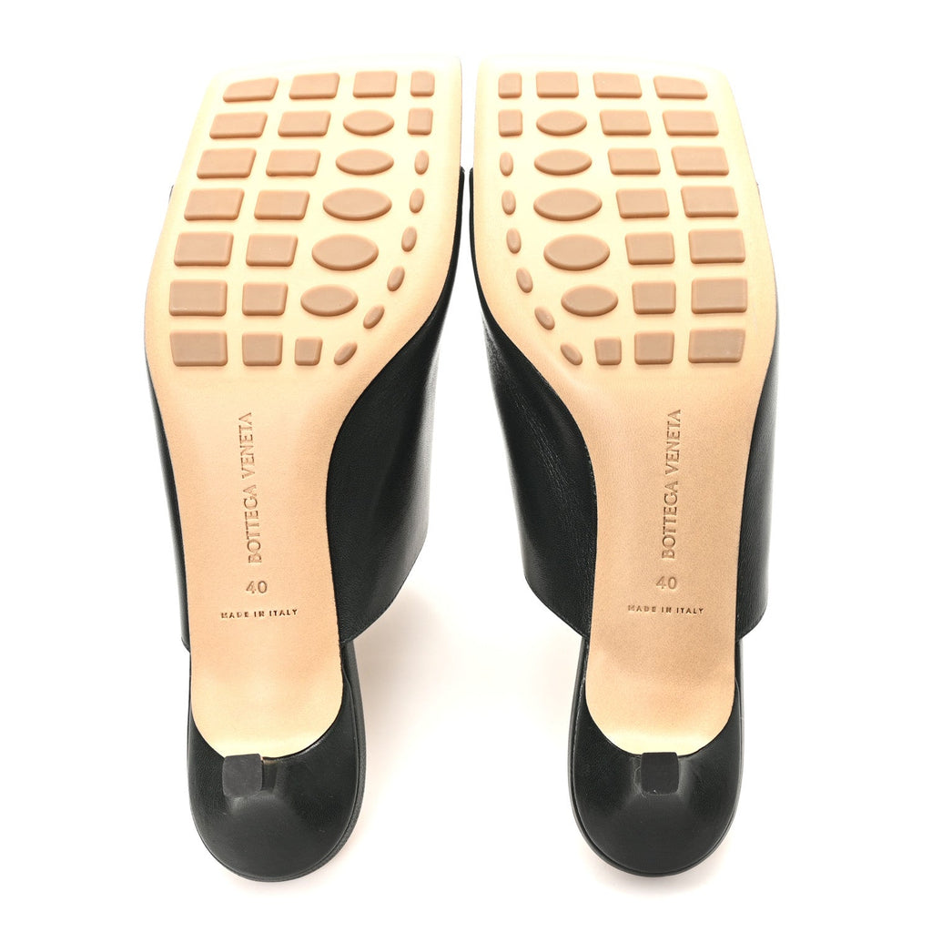 Lambskin Stretch Mule 40mm Sandals  40 Black