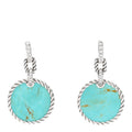 Sterling Silver Diamond Turquoise Elements Drop Earrings