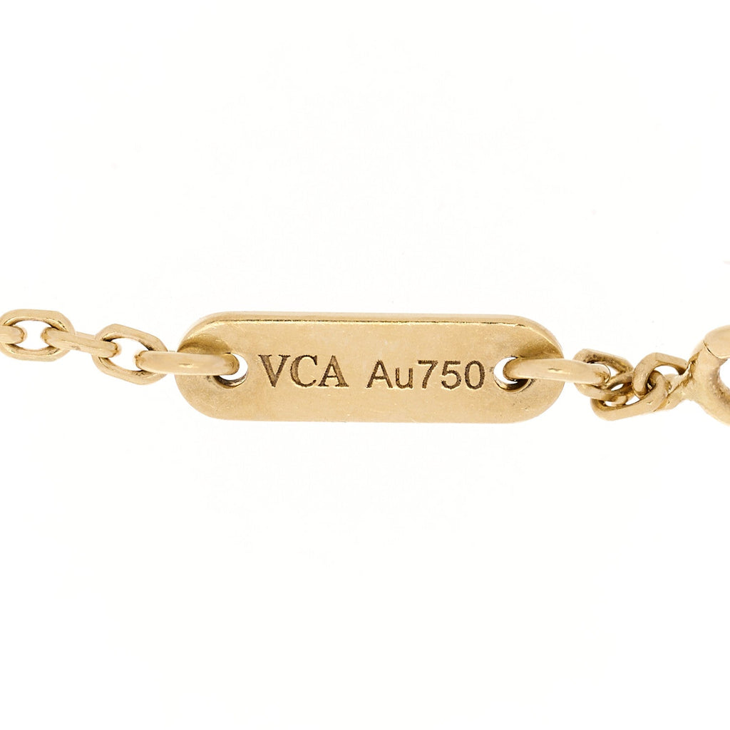 18K Yellow Gold Mother of Pearl Sweet Alhambra Butterfly Bracelet