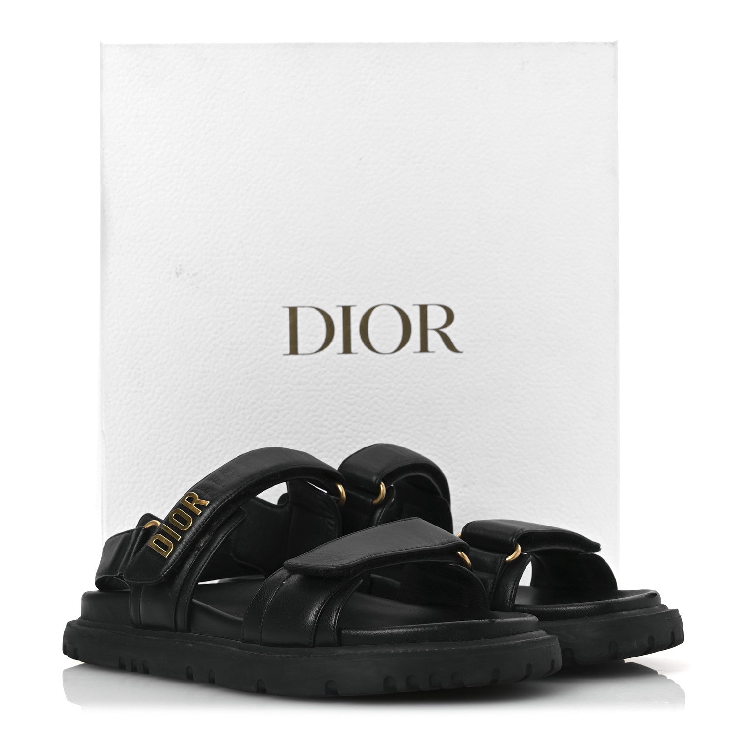 Lambskin Dioract 10mm Sandals 39 Black