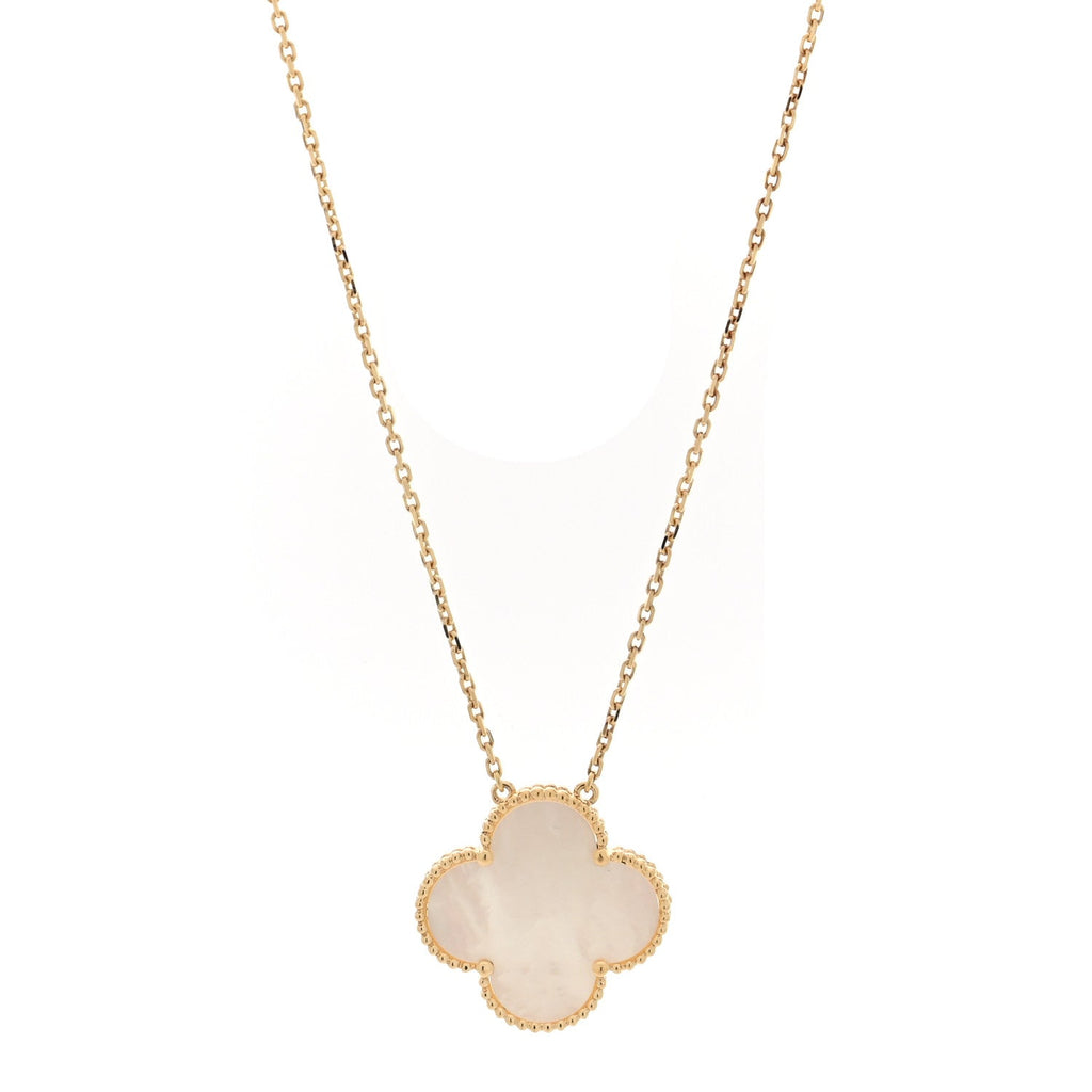 18K Yellow Gold Mother of Pearl Magic Alhambra Pendant Necklace