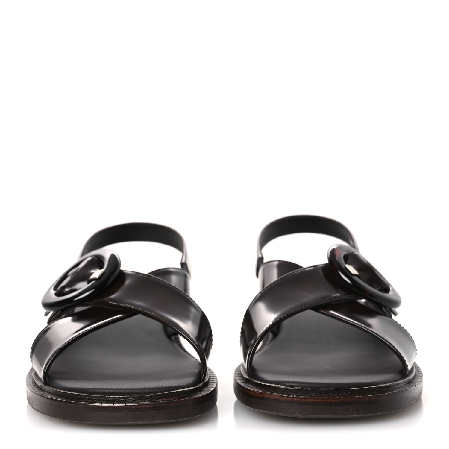Spazzolato Fume Re-Edition 1996 Buckle Sandals 41 Bruciato