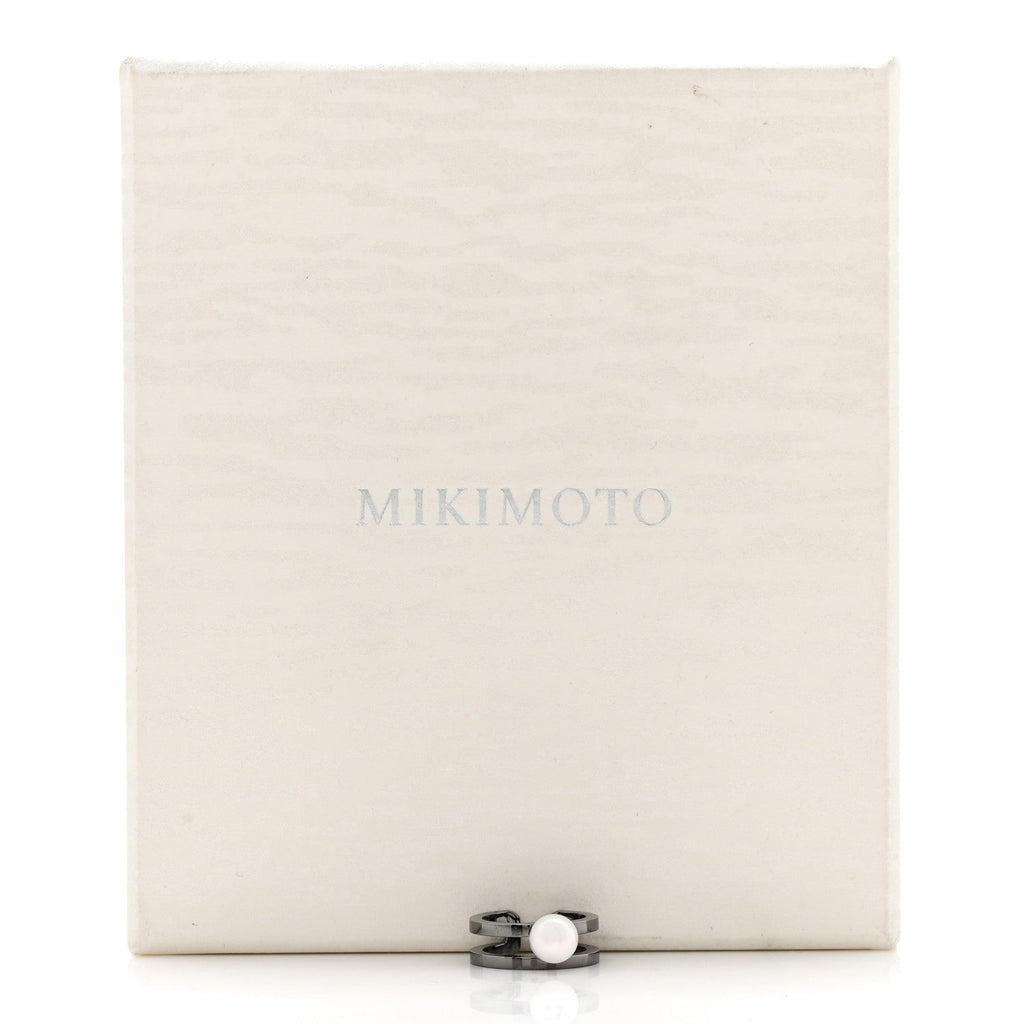 Darkened Sterling Silver Akoya Pearl 6mm Passionoir Ear Cuff