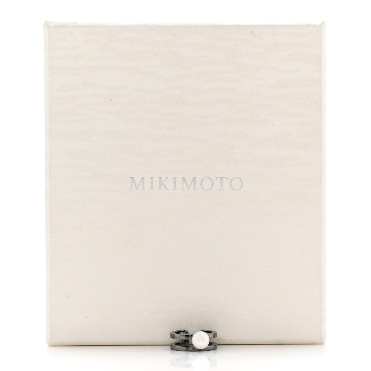 Darkened Sterling Silver Akoya Pearl 6mm Passionoir Ear Cuff