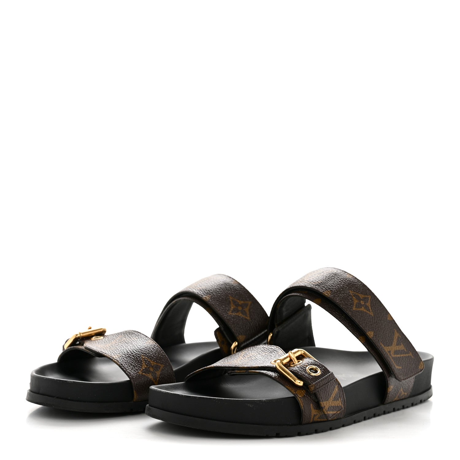 Monogram Bom Dia Mule Sandals 39 Black
