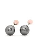 Pearl Mise En Dior Tribal Earrings Pink Grey