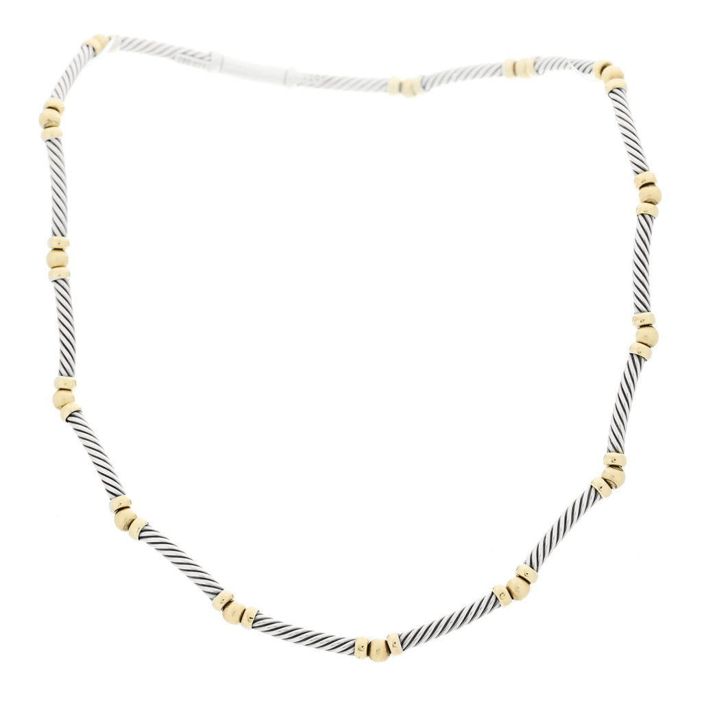 Sterling Silver 14K Yellow Gold Metro Collar Necklace