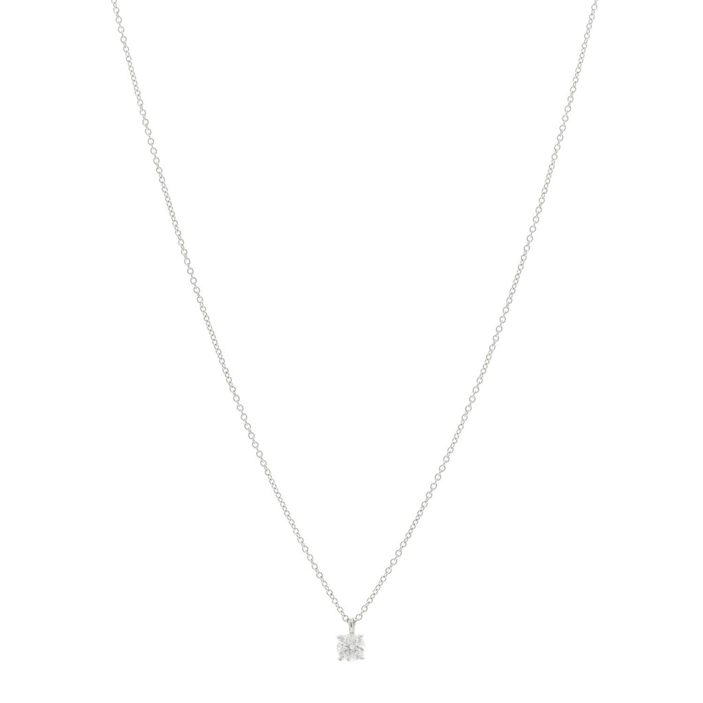 Platinum Diamond .35ct Solitaire Pendant Necklace