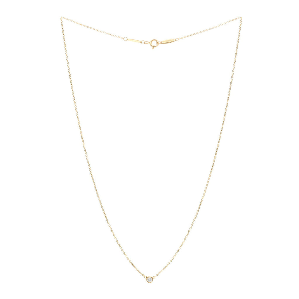 18K Yellow Gold Diamond .10ct Elsa Peretti Diamonds by the Yard Pendant Necklace